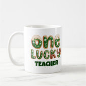 Aangepaste  sint-patricks dag één Lucky leraar Koffiemok (Links)