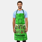 Aangepaste  sint-patricks dag één Lucky leraar Schort (Gedragen)