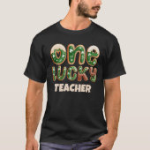 Aangepaste sint-patricks dag één Lucky leraar T-shirt (Voorkant)