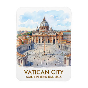 Aangepaste Sint-Pietersbasiliek Vaticaanstad Aquar Magneet