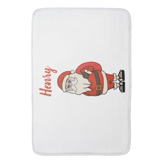 Aangepaste Sinterklaas Kerst Teenslippers Badmat (Voorkant Verticaal)