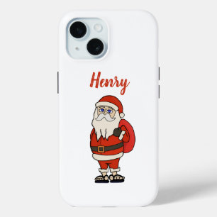 Aangepaste Sinterklaas Kerst Teenslippers iPhone 15 Case