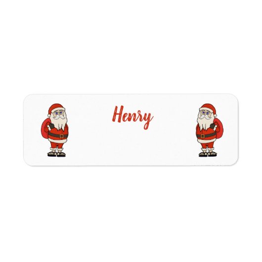 Aangepaste Sinterklaas Kerst Teenslippers Etiket (Voorkant)