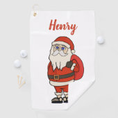 Aangepaste Sinterklaas Kerst Teenslippers Golfhanddoek (Insitu)