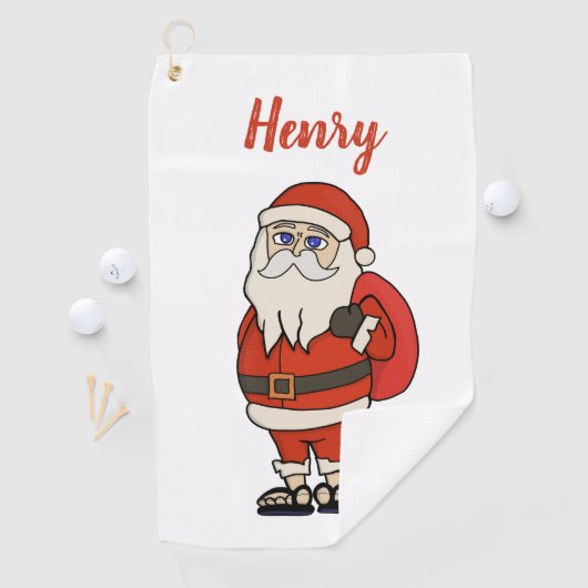 Aangepaste Sinterklaas Kerst Teenslippers Golfhanddoek (Insitu)