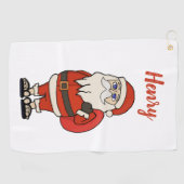 Aangepaste Sinterklaas Kerst Teenslippers Golfhanddoek (Horizontaal)