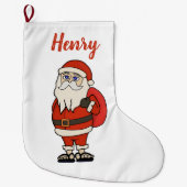 Aangepaste Sinterklaas Kerst Teenslippers Grote Kerstsok (Voorkant)