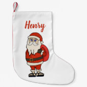 Aangepaste Sinterklaas Kerst Teenslippers Kleine Kerstsok (Voorkant)