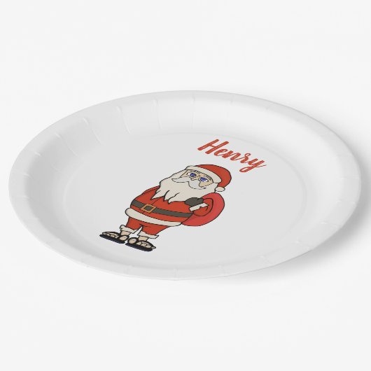 Aangepaste Sinterklaas Kerst Teenslippers Papieren Bordje (Gekanteld)