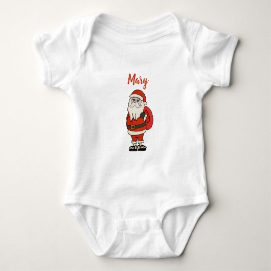 Aangepaste Sinterklaas Kerst Teenslippers Romper (Voorkant)