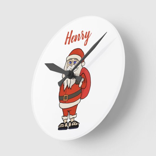 Aangepaste Sinterklaas Kerst Teenslippers Ronde Klok (Hoek)