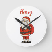 Aangepaste Sinterklaas Kerst Teenslippers Ronde Klok (Voorkant)