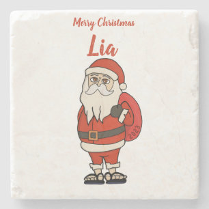 Aangepaste Sinterklaas Kerst Teenslippers Stenen Onderzetter