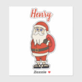 Aangepaste Sinterklaas Kerst Teenslippers Sticker (Vel)