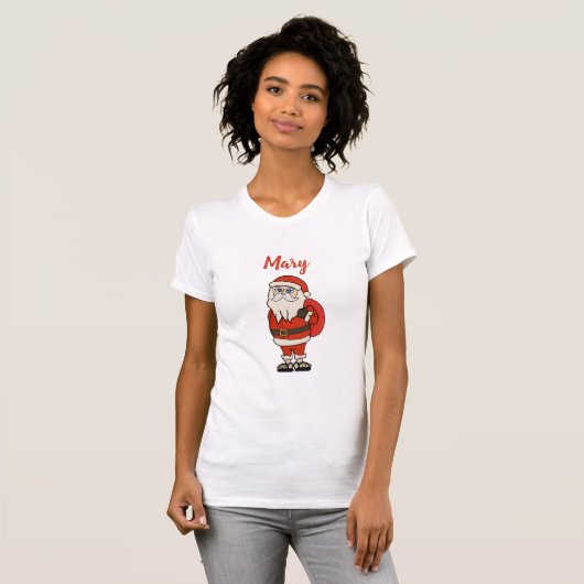 Aangepaste Sinterklaas Kerst Teenslippers T-shirt (Voorkant volledig)