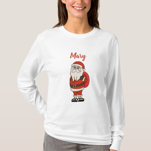 Aangepaste Sinterklaas Kerst Teenslippers T-shirt (Voorkant)