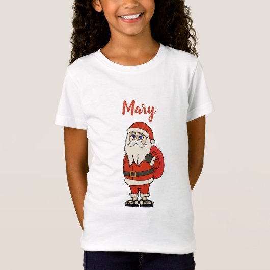 Aangepaste Sinterklaas Kerst Teenslippers T-shirt (Voorkant)