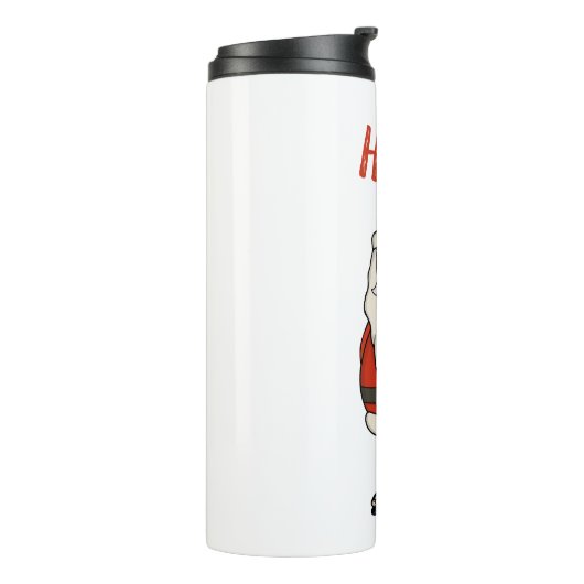 Aangepaste Sinterklaas Kerst Teenslippers Thermosbeker (Gedraaid links)