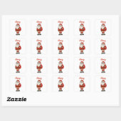 Aangepaste Sinterklaas Kerst Teenslippers Vierkante Sticker (Vel)