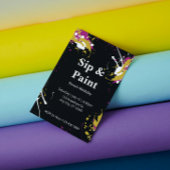 Aangepaste Sip and Paint-feestuitnodiging Kaart