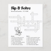 Aangepaste sip en oplossen bruiloft kruiswoordraad