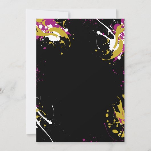 Aangepaste Sip en Schilderfeest Uitnodiging (Achterkant)