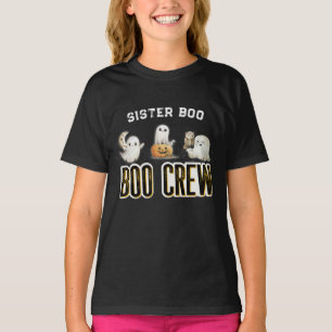 Aangepaste Sister Boo Crew Halloween T-shirt