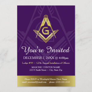 Aangepaste Sjablonen voor Masonic Uitnodiging   Gr