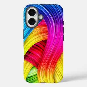 Aangepaste sjabloon abstract golfpatroon iPhone 16 hoesje