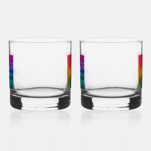 Aangepaste Sjabloon Bedrijf Logo Set van 2 Whisky Glas (Rechts)