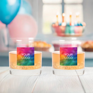 Aangepaste Sjabloon Bedrijf Logo Set van 2 Whisky Glas
