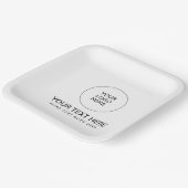 Aangepaste Sjabloon bedrijf Logo Tekst hier Stijlv Papieren Bordje (Gebogen)