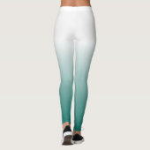 Aangepaste Sjabloon Blauwgroen Blauw Groen Geperso Leggings (Achterkant)