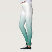 Aangepaste Sjabloon Blauwgroen Blauw Groen Geperso Leggings (Links)