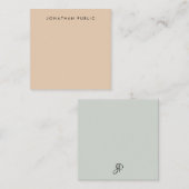 Aangepaste Sjabloon Calligrafie Monogrammed Elegan (Voorkant / Achterkant)