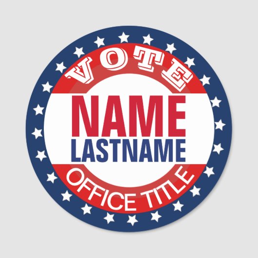 Aangepaste Sjabloon campagne Naamplaatje (Voorkant)