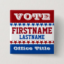 Aangepaste Sjabloon campagne Vierkante Button 5,1 Cm