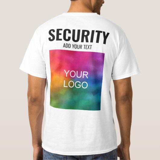 Aangepaste Sjabloon dubbelzijdig afdrukken Mannen  T-shirt (Achterkant)