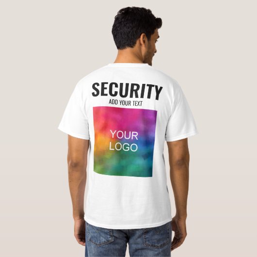 Aangepaste Sjabloon dubbelzijdig afdrukken Mannen  T-shirt (Achterkant volledig)