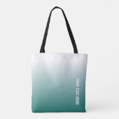 Aangepaste Sjabloon Elegant Blauwgroen Modern gepe Tote Bag (Achterkant)