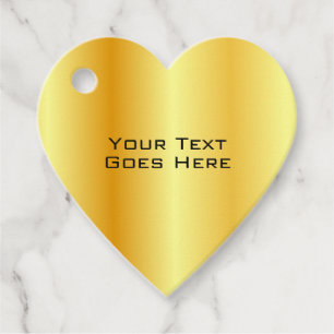 Aangepaste Sjabloon Elegant Faux Gold Metallic loo Bedankjes Labels