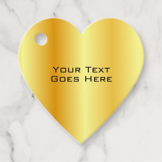Aangepaste Sjabloon Elegant Faux Gold Metallic loo Bedankjes Labels (Voorkant)