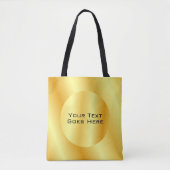 Aangepaste Sjabloon Elegant Faux Gold Metallic loo Tote Bag (Voorkant)