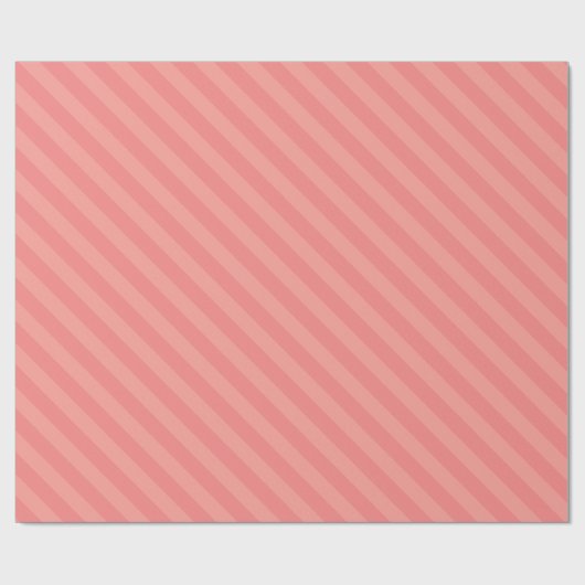 Aangepaste Sjabloon Elegante perzikkleur strepen Cadeaupapier (Vlak)