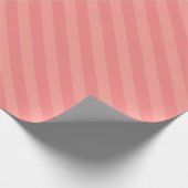 Aangepaste Sjabloon Elegante perzikkleur strepen Cadeaupapier (Hoek)