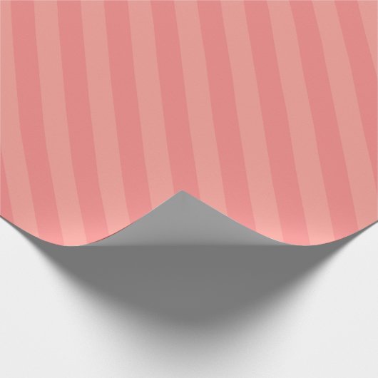 Aangepaste Sjabloon Elegante perzikkleur strepen Cadeaupapier (Hoek)