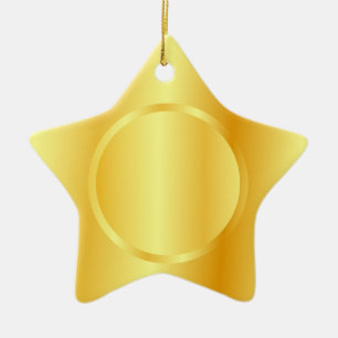 Aangepaste Sjabloon Faux Gold Metallic look Keramisch Ornament