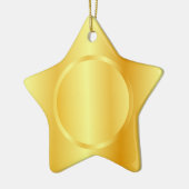 Aangepaste Sjabloon Faux Gold Metallic look Keramisch Ornament (Links)