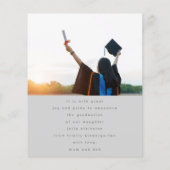 Aangepaste Sjabloon Foto High School Afstuderen (Achterkant)