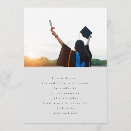 Aangepaste Sjabloon Foto High School Afstuderen Ka (Achterkant)